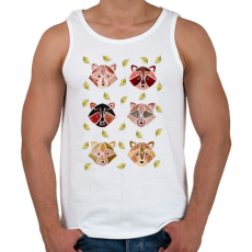 PRINTFASHION Vízfesték mosómedvék - Férfi atléta - Fehér