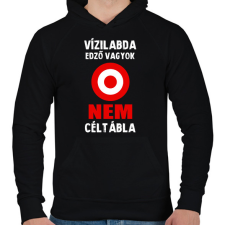 PRINTFASHION Vízilabda edző vagyok - Férfi kapucnis pulóver - Fekete férfi pulóver, kardigán