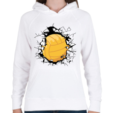 PRINTFASHION Vízilabda - Női kapucnis pulóver - Fehér