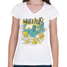 PRINTFASHION Vízilabda sport - water polo - Női V-nyakú póló - Fehér női póló