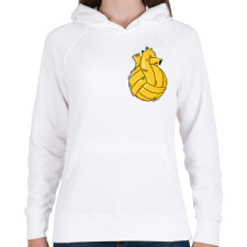 PRINTFASHION Vízilabda szív - Női kapucnis pulóver - Fehér női pulóver, kardigán