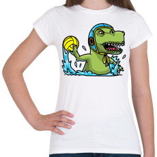 PRINTFASHION Vízilabdázó T-rex - Női póló - Fehér