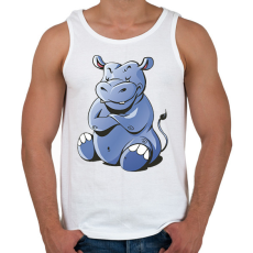 PRINTFASHION Víziló - Férfi atléta - Fehér