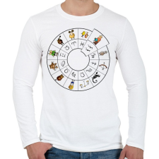 PRINTFASHION Vízöntő - Férfi hosszú ujjú póló - Fehér férfi póló