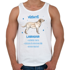 PRINTFASHION Vízöntő - Labrador - Férfi atléta - Fehér atléta, trikó