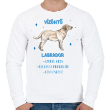 PRINTFASHION Vízöntő - Labrador - Férfi pulóver - Fehér férfi pulóver, kardigán