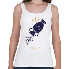 PRINTFASHION Vízöntő minta - Női atléta - Fehér női trikó