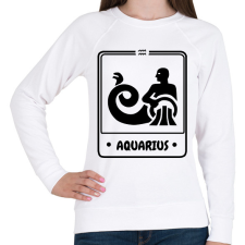 PRINTFASHION vízöntő - Női pulóver - Fehér női pulóver, kardigán