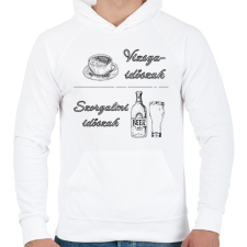 PRINTFASHION Vizsgaidőszak - Szorgalmi időszak - Férfi kapucnis pulóver - Fehér női pulóver, kardigán