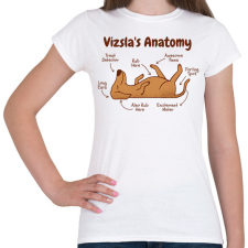 PRINTFASHION Vizsla anatómia - Női póló - Fehér női póló