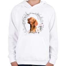 PRINTFASHION vizsla kutyus - női - Gyerek kapucnis pulóver - Fehér