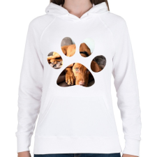 PRINTFASHION Vizsla Mancs - Női kapucnis pulóver - Fehér női pulóver, kardigán