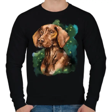 PRINTFASHION vizsla watercolor - Férfi pulóver - Fekete férfi pulóver, kardigán