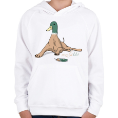 PRINTFASHION vizslatás szóvicc - Gyerek kapucnis pulóver - Fehér