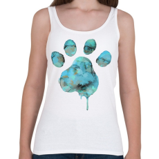 PRINTFASHION Vízszínű Mancs - Női atléta - Fehér