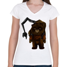 PRINTFASHION Vladdy - Női V-nyakú póló - Fehér