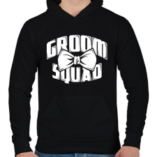 PRINTFASHION Vőlegény creww - Férfi kapucnis pulóver - Fekete férfi pulóver, kardigán