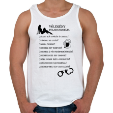 PRINTFASHION Vőlegény feladatlistája - Férfi atléta - Fehér