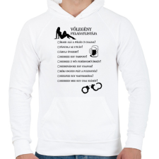 PRINTFASHION Vőlegény feladatlistája - Férfi kapucnis pulóver - Fehér férfi pulóver, kardigán
