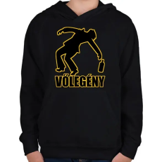 PRINTFASHION Vőlegény - Gyerek kapucnis pulóver - Fekete