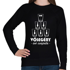 PRINTFASHION Vőlegény ivó csapata - Női pulóver - Fekete