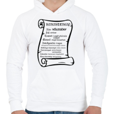 PRINTFASHION Vőlegény karakterlap - Férfi kapucnis pulóver - Fehér férfi pulóver, kardigán