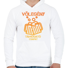 PRINTFASHION Vőlegény támogató csapat - Férfi kapucnis pulóver - Fehér férfi pulóver, kardigán