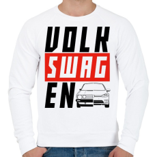 PRINTFASHION VOLK-SWAG-EN - Férfi pulóver - Fehér