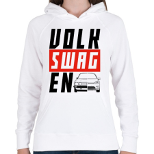 PRINTFASHION VOLK-SWAG-EN - Női kapucnis pulóver - Fehér női pulóver, kardigán