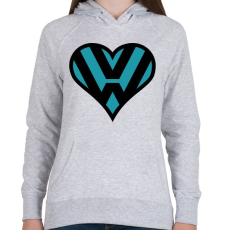 PRINTFASHION Volkswagen love - Női kapucnis pulóver - Sport szürke