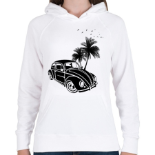 PRINTFASHION Volkswagen - Női kapucnis pulóver - Fehér női pulóver, kardigán