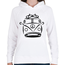 PRINTFASHION Volkswagen  - Női kapucnis pulóver - Fehér női pulóver, kardigán