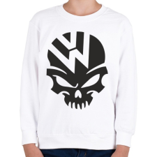 PRINTFASHION Volkswagen Skull - Gyerek pulóver - Fehér gyerek pulóver, kardigán