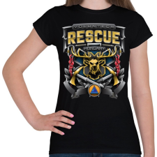 PRINTFASHION Volunteer Rescue - Női póló - Fekete női póló