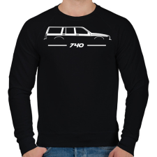 PRINTFASHION Volvo 740 (2) - Férfi pulóver - Fekete férfi pulóver, kardigán