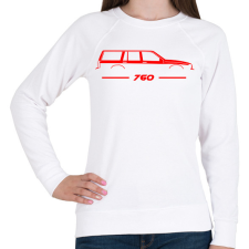PRINTFASHION Volvo 760 (3) - Női pulóver - Fehér női pulóver, kardigán