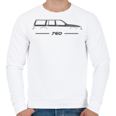 PRINTFASHION Volvo 760 (4) - Férfi pulóver - Fehér