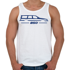 PRINTFASHION Volvo 850 Blue - Férfi atléta - Fehér atléta, trikó