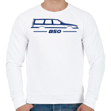 PRINTFASHION Volvo 850 Blue - Férfi pulóver - Fehér férfi pulóver, kardigán