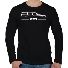 PRINTFASHION Volvo 850 White - Férfi hosszú ujjú póló - Fekete