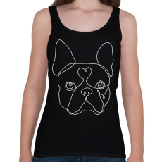 PRINTFASHION Vonalas Boston terrier - Női atléta - Fekete