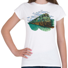 PRINTFASHION Vonat - Női póló - Fehér