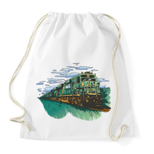 PRINTFASHION Vonat - Sportzsák, Tornazsák - Fehér tornazsák