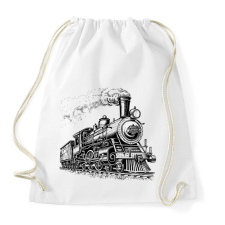 PRINTFASHION Vonat  - Sportzsák, Tornazsák - Fehér tornazsák