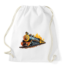 PRINTFASHION Vonat - Sportzsák, Tornazsák - Fehér tornazsák
