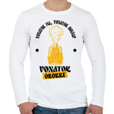 PRINTFASHION Vonatok ma, holnap, örökké - Férfi hosszú ujjú póló - Fehér