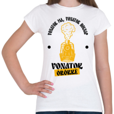 PRINTFASHION Vonatok ma, holnap, örökké - Női póló - Fehér női póló