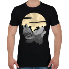 PRINTFASHION Vonyító farkasok - Férfi póló - Fekete férfi póló
