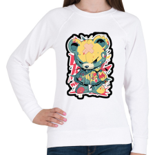 PRINTFASHION Voodoo maci - Női pulóver - Fehér női pulóver, kardigán
