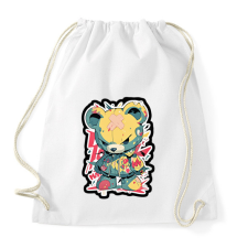 PRINTFASHION Voodoo maci - Sportzsák, Tornazsák - Fehér tornazsák